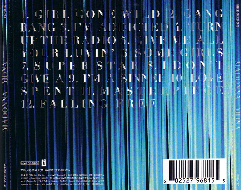 Madonna erotica album back cover