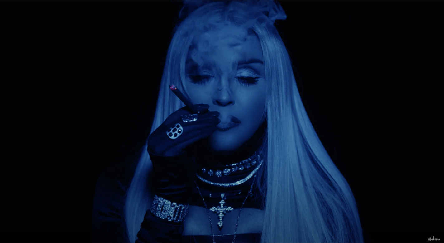 Still from the music video for the Frozen (Firebox DML Remix) by Madonna and Sickick