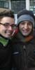 Marcin and Bartie in the queue at Selfridges - click to enlarge