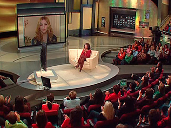 Madonna talks to Oprah via satellite