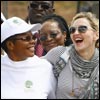 Madonna poses with her Malawian team