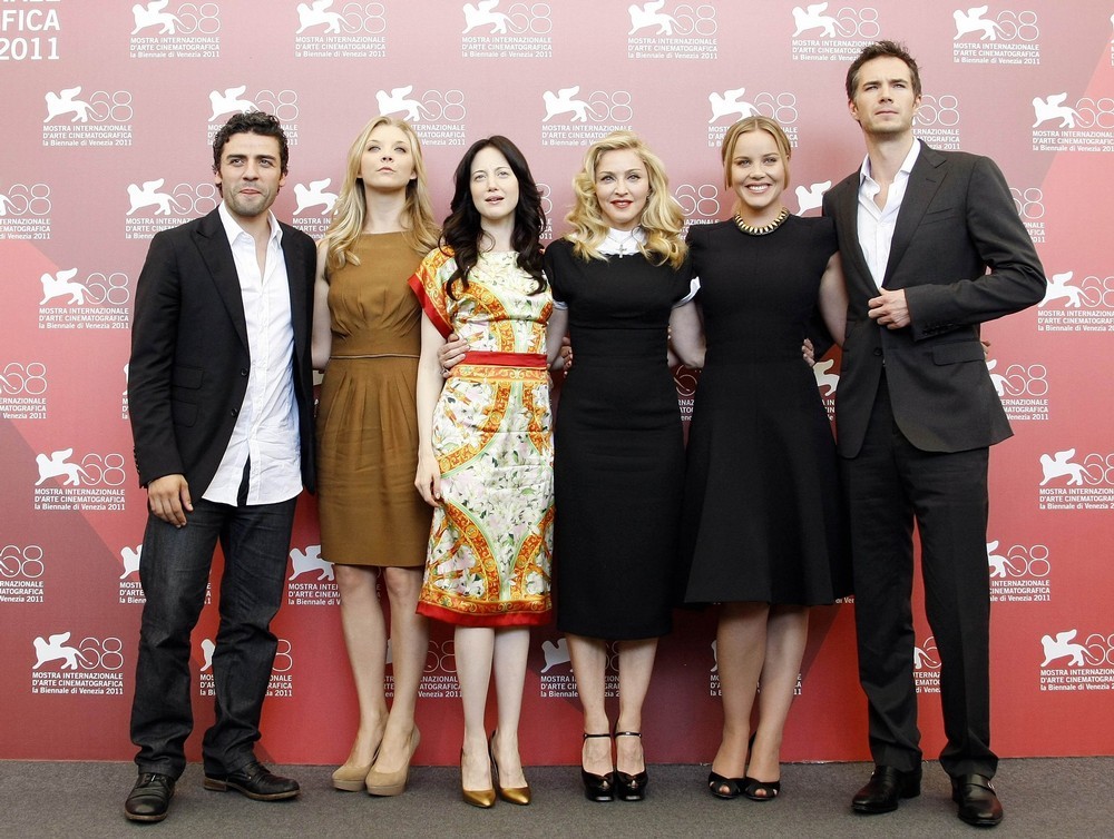 Madonna and the cast of W.E. in Venice