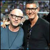 Domenico Dolce and Stefano Gabbanaat the MDNA Tour in Milan
