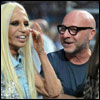 Donatella Versace and Domenico Dolce at the MDNA Tour in Milan