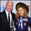 Madonna presents a GLAAD Award to Anderson Cooper