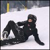 Madonna and daughters skiing in Switzerland