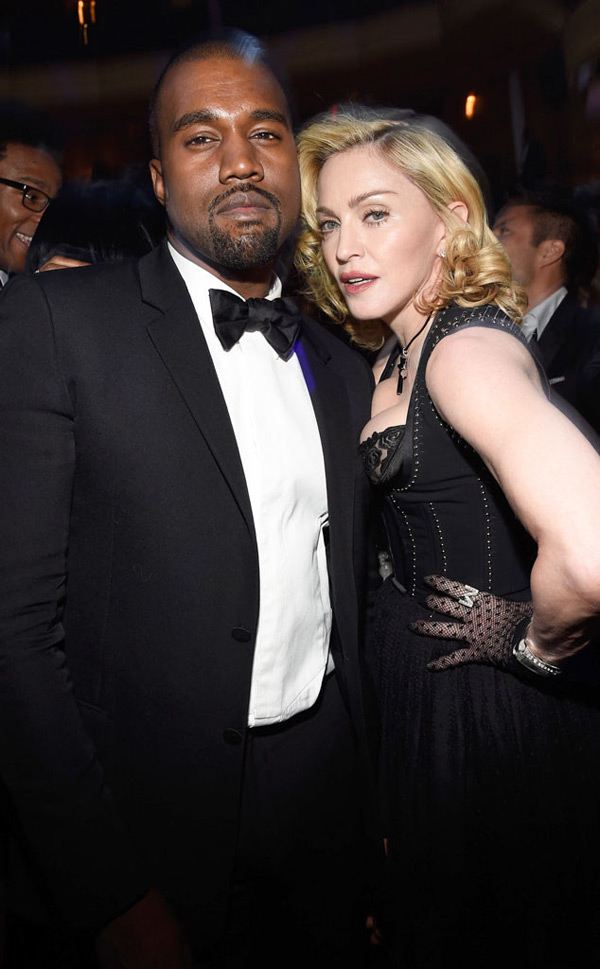 Madonna and Kanye at the Black Ball in 2014