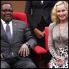 Madonna meets the president of Malawi Peter Mutharika