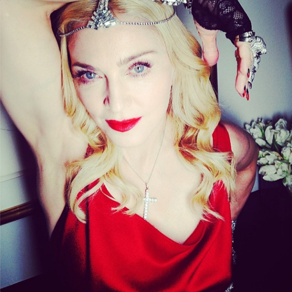 Madonna at her Oscars Party last year