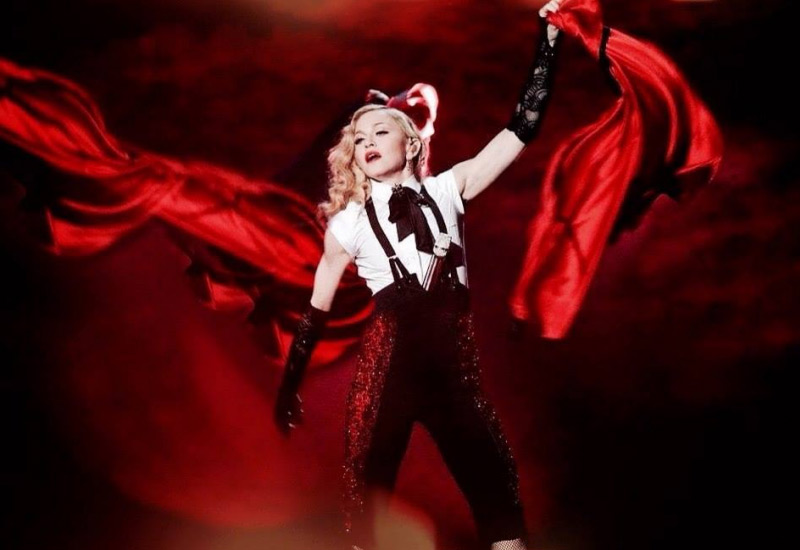 Madonna performs at the Brit Awards