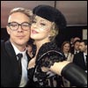 Madonna on the red carpet of the Grammy Awards, with Diplo