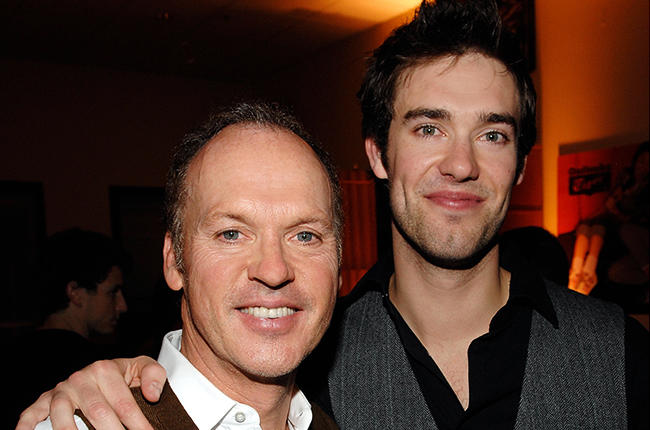 Actor Michael Keaton with his son Sean Douglas who cowrote Ghosttown