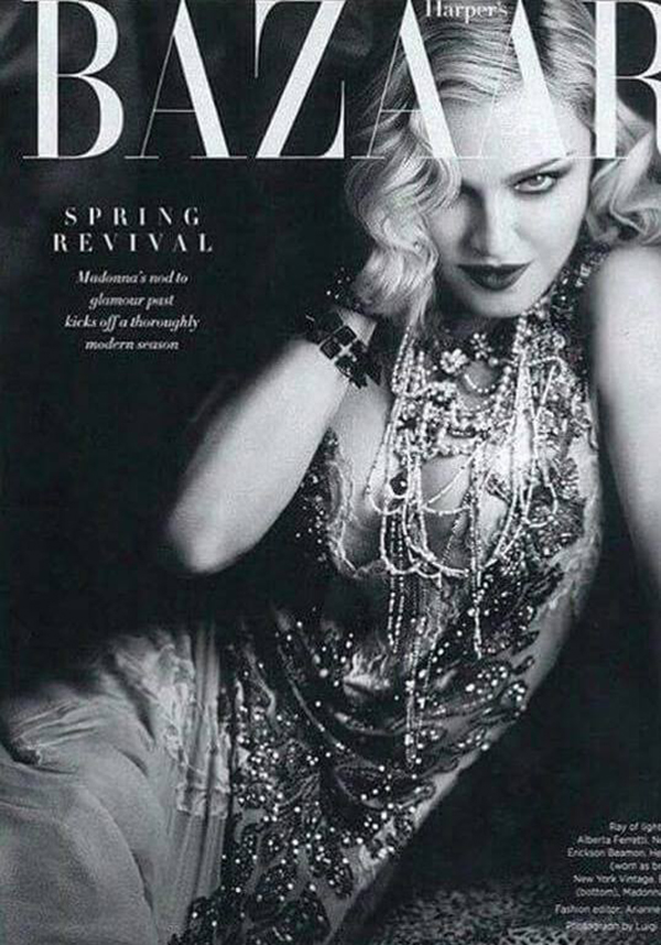 Madonna on the cover of Harper's Bazaar