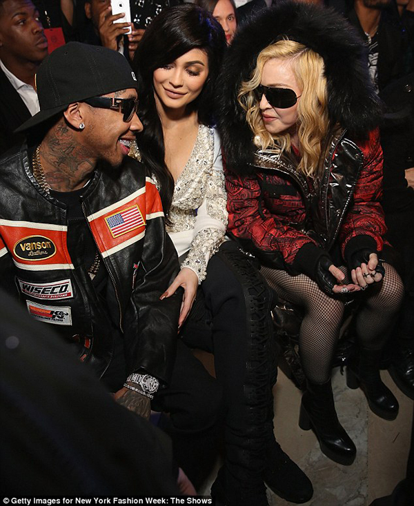 Blinding: Madonna and Tyga had diamond grills