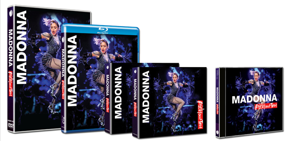 The Rebel Heart Tour comes in different formats: DVD, Blu-ray, DVD+CD, Blu-ray+CD, 2 CD