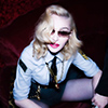 Madonna celebrating her 61st birthday, dressed up as a general. Photo by Ricardo Gomes.