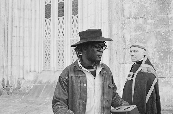 Adjei on the set of Dark Ballet [photo credit Riccardo T. Castano]