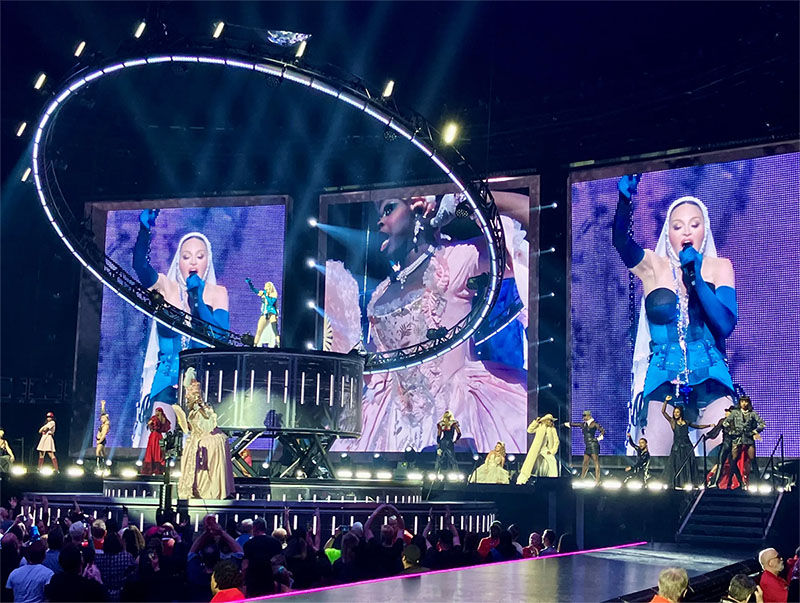 Madonna performs at the Celebration Tour in Detroit. Photo by Adam Graham.