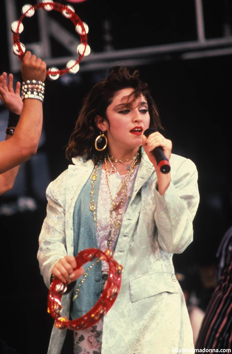 Live Aid - Madonna benefit concert Philadelphia Bob Geldof poverty