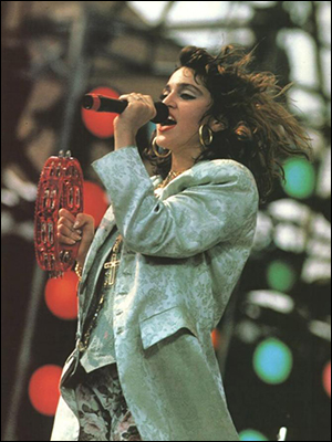 Madonna performs at Live Aid