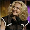 Madonna during her acceptance speech at the Rock'n'Roll Hall Of Fame